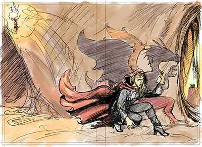 Ural Akyuz - Award - Global Gold Award, Dan Poytner's Book Cover Contest, Colored Sketch Work