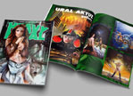 ural akyuz featured artist at heavy metal magazine, cover image of the magazine