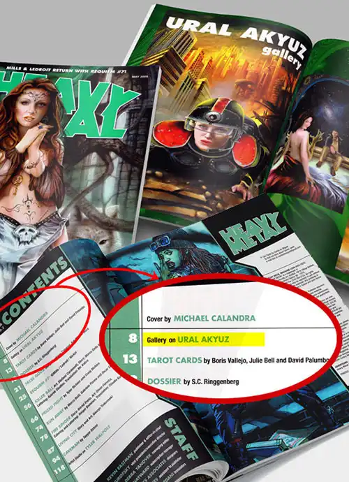 Ural Akyuz is Featured Artist at Heavy Metal Magazine image