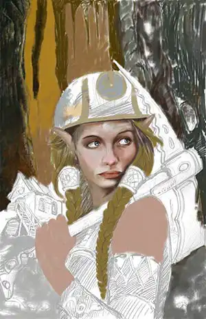 Ural Akyuz artwork, Sketches and Steps