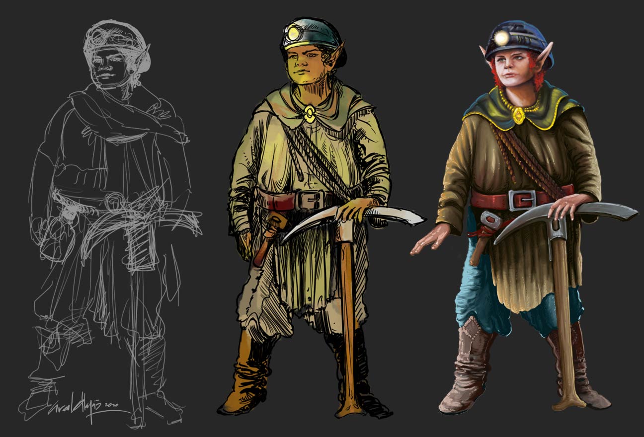 Ural Akyuz artwork, Characters