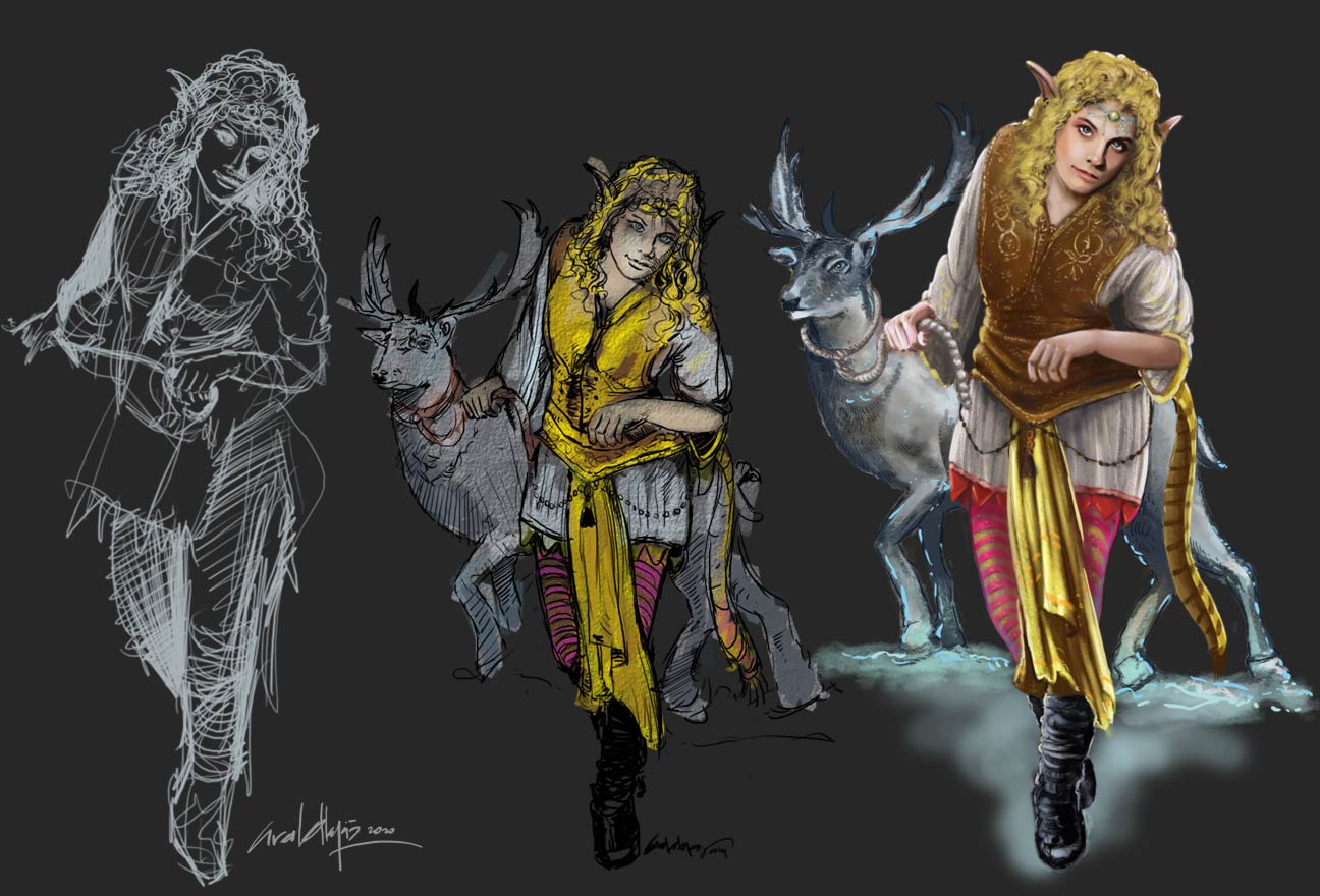 Ural Akyuz artwork, Characters