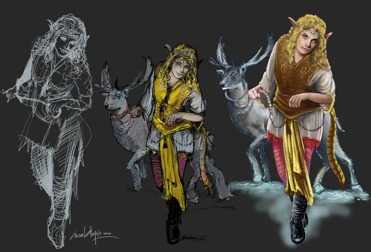 Ural Akyuz artwork, Characters
