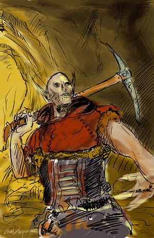 Ural Akyuz artwork, Sketches and Steps