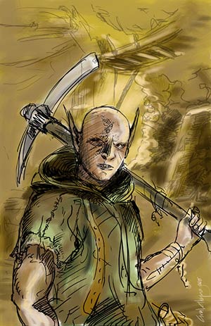 Ural Akyuz artwork, Sketches and Steps