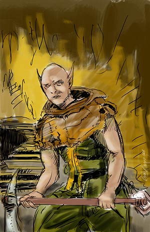 Ural Akyuz artwork, Sketches and Steps