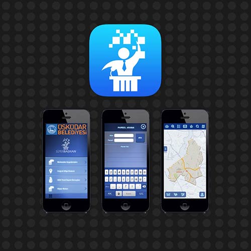 Belediye imar işleri için resmi mobil kullanıcı arayüzleri tasarımı. Halen kullanımdadır.