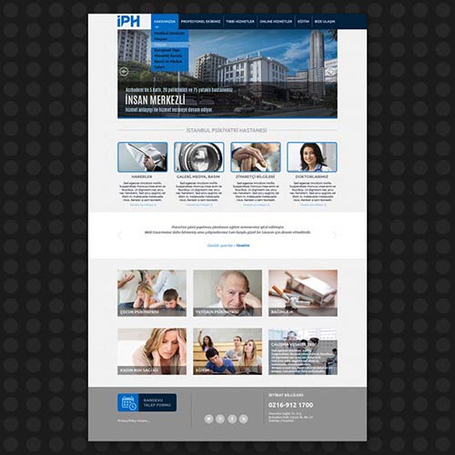İstanbul Psychiatry Hospital's web site. Full web site created by me as freelancer.