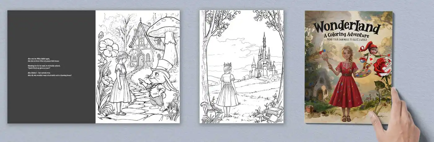 Wonderland: A Coloring Adventure: Bring your own magic to Alice's World